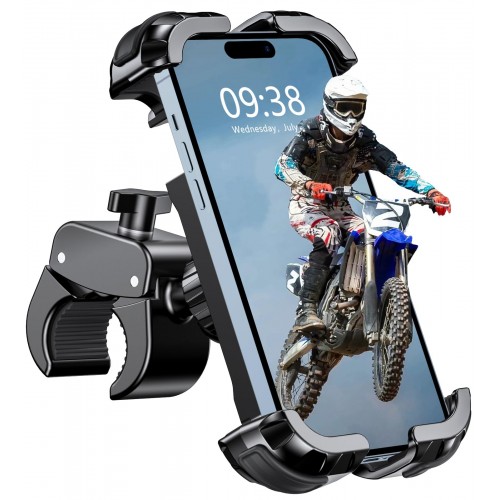 Babacom Bike Phone Holder Upgrade Motorbike Phone Holder 1s Lock Secure Protection 360 Rotatable